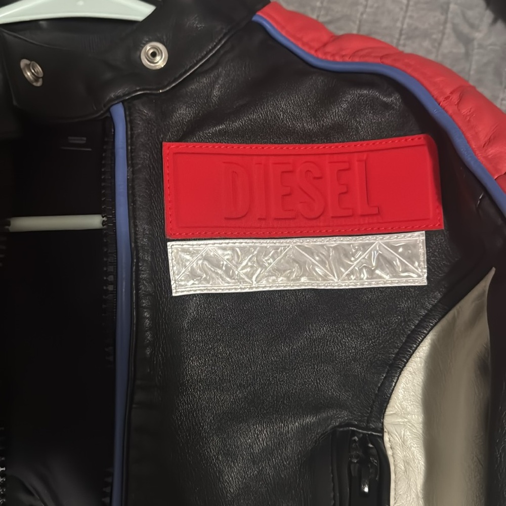 Brand new diesel cropped leather jacket size xs - Picture 2 of 6